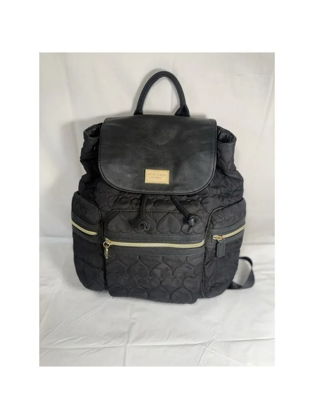 Betsey Johnson Backpack Quilted Black